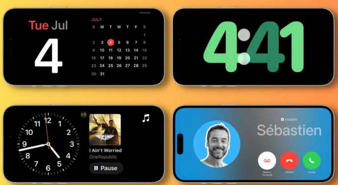 南浔苹果手机维修分享iOS17横屏充电待机显示有什么好处 