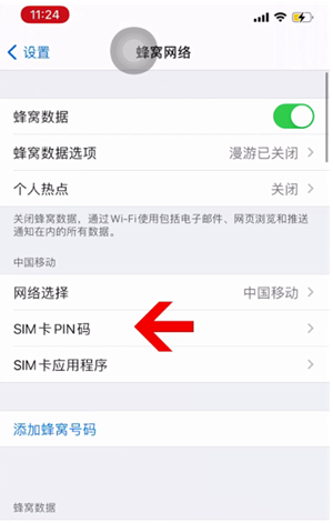 南浔苹果14维修网分享如何给iPhone14的SIM卡设置密码 